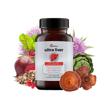 UpWellness Ultra Liver Supplement for Liver Support and Gallbladder Support - Powered by TMG, NAC Milk Thistle, and More - Liver Cleanse Detox & Repair - 60 Capsules